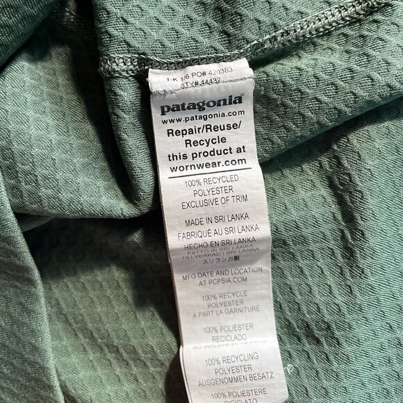 Patagonia sage green capilene midweight top S - Picture 7 of 8